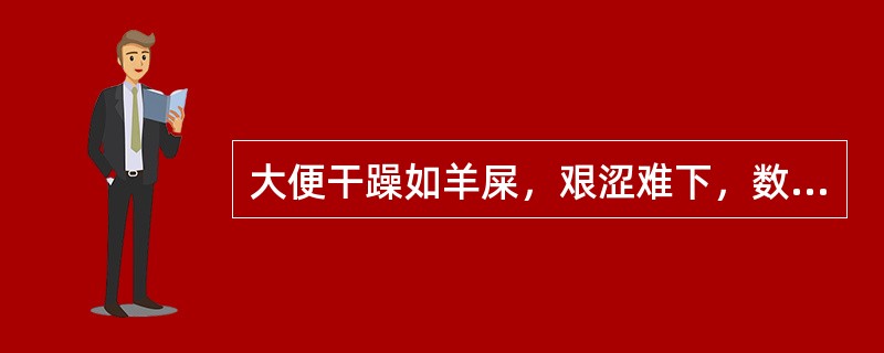 大便干躁如羊屎，艰涩难下，数日一行，腹胀作痛，属（）