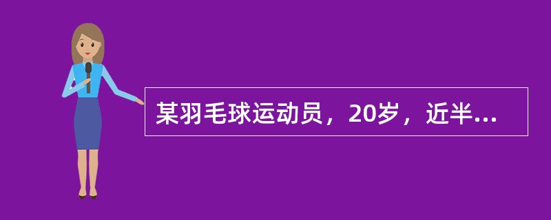 某羽毛球运动员，20岁，近半年来右肘部外侧疼痛，运动后加剧，检查时右肘外侧压痛，但肘关节功能正常。最可能的诊断为（）