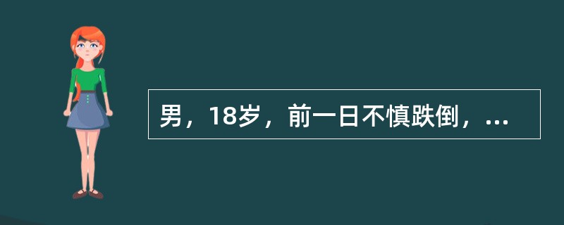 男，18岁，前一日不慎跌倒，右肩部肿胀疼痛，活动受限，锁骨中段有畸形，可触及骨折端。下列措施哪项合适（）