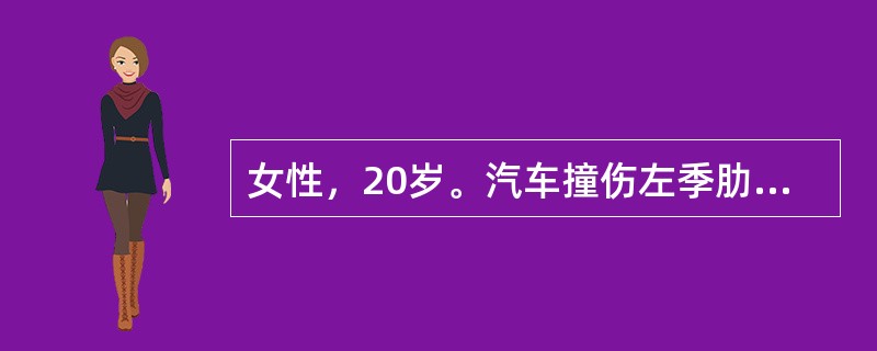 女性，20岁。汽车撞伤左季肋区。入院时意识模糊，体温38.5℃，皮肤青紫，肢端冰冷，脉搏细弱，血压8.00/5.33kPa（60/40mmHg），全腹压痛、反跳痛，无尿。理想的辅助诊断措施是：（）