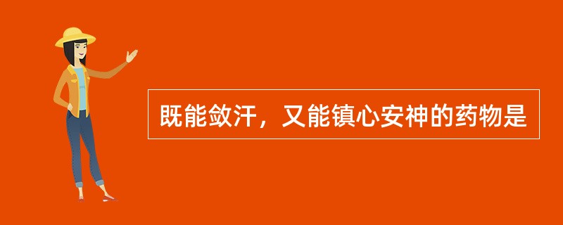 既能敛汗，又能镇心安神的药物是