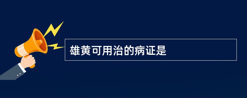 雄黄可用治的病证是