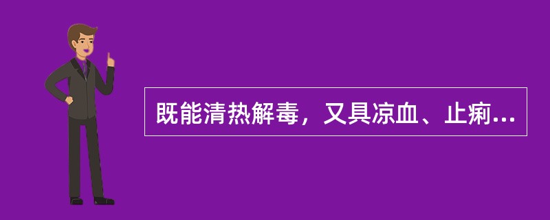 既能清热解毒，又具凉血、止痢之效的药物是