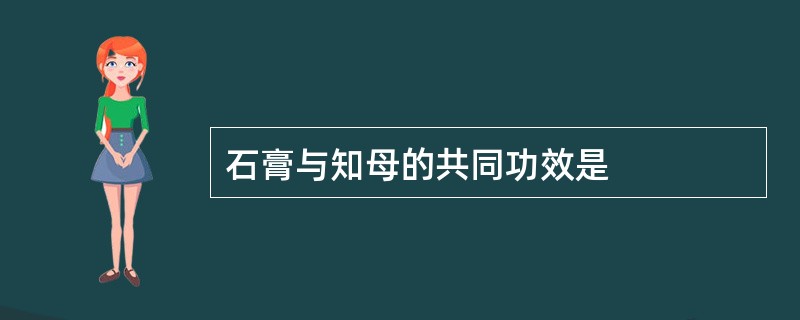 石膏与知母的共同功效是