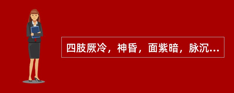 四肢厥冷，神昏，面紫暗，脉沉迟，身热，胸腹灼热，口鼻气灼，口臭息粗，口渴引饮，小便短黄，舌红苔黄而干，脉有力，此为（）