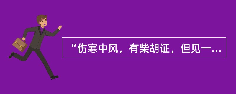 “伤寒中风，有柴胡证，但见一证便是，不必悉具”下列哪种解释最全面：（）