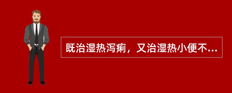 既治湿热泻痢，又治湿热小便不利的药物是（）