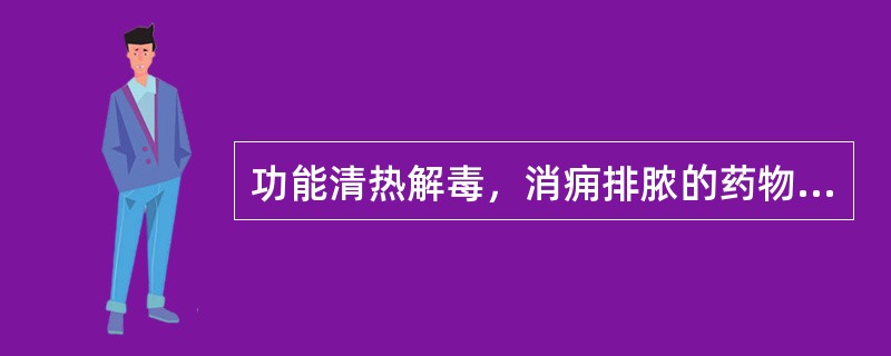 功能清热解毒，消痈排脓的药物是（）