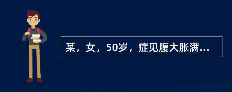 某，女，50岁，症见腹大胀满，青筋暴露，面色晦滞，唇紫，口干而燥，心烦失眠，小便短少，舌红少津，苔少，脉细数。患者近日面赤，颧红耳鸣，可加