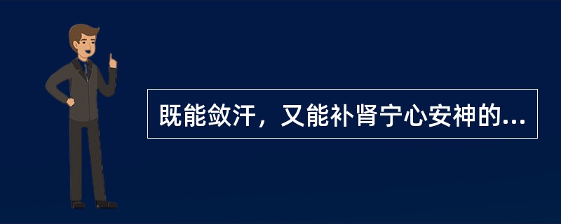 既能敛汗，又能补肾宁心安神的药物