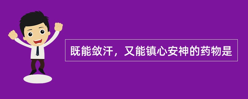 既能敛汗，又能镇心安神的药物是