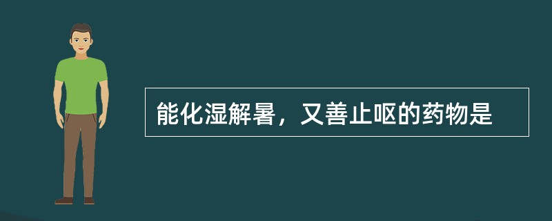 能化湿解暑，又善止呕的药物是