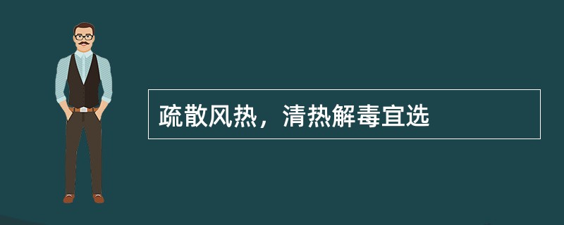 疏散风热，清热解毒宜选