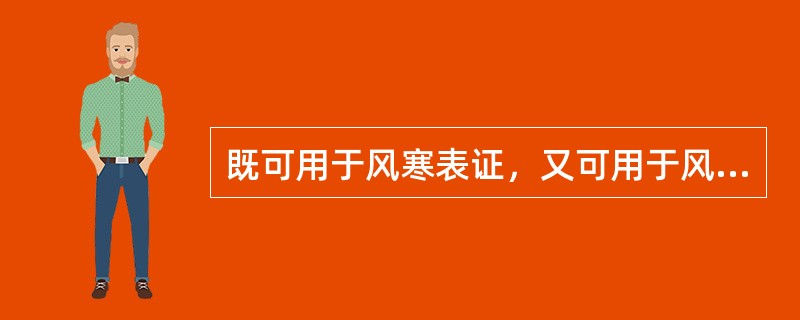 既可用于风寒表证，又可用于风热表证的药物是()