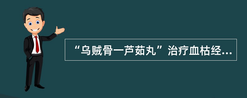 “乌贼骨一芦茹丸”治疗血枯经闭，还可用