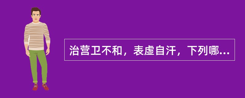 治营卫不和，表虚自汗，下列哪二药常配伍使用