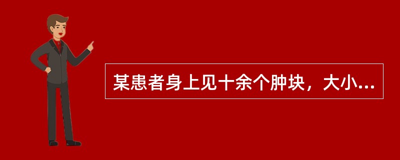 某患者身上见十余个肿块，大小不一，质地柔软，表面光滑，有囊性感，可压入皮下，放手随即弹起。内治治则为：