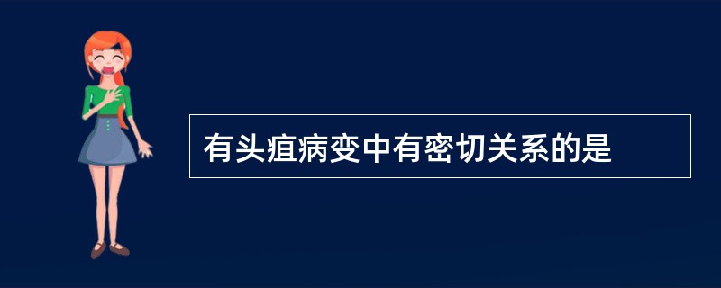 有头疽病变中有密切关系的是