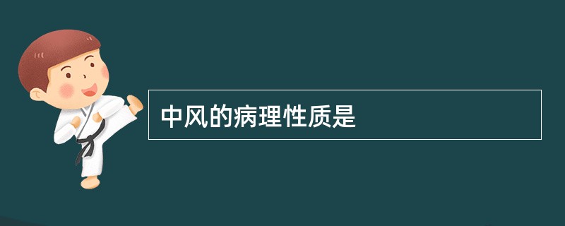 中风的病理性质是