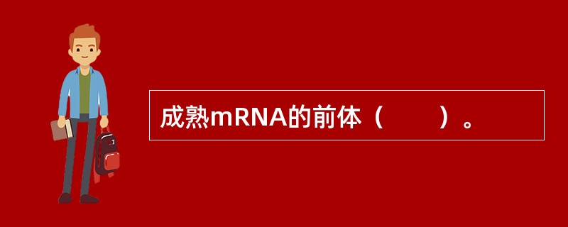 成熟mRNA的前体（　　）。