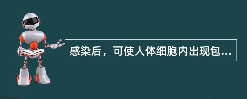 感染后，可使人体细胞内出现包涵体的病毒是（　　）。