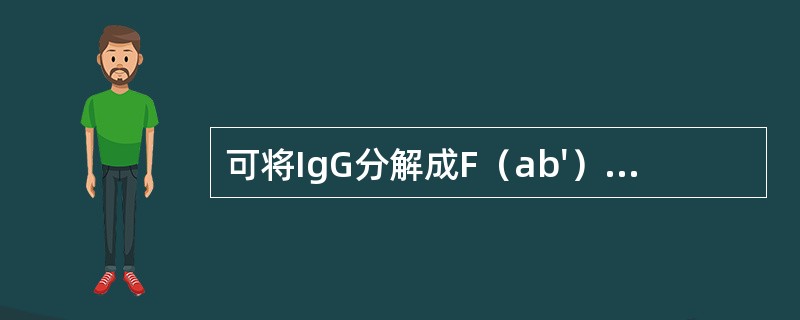 可将IgG分解成F（ab'）2和pFC'的酶是（　　）。