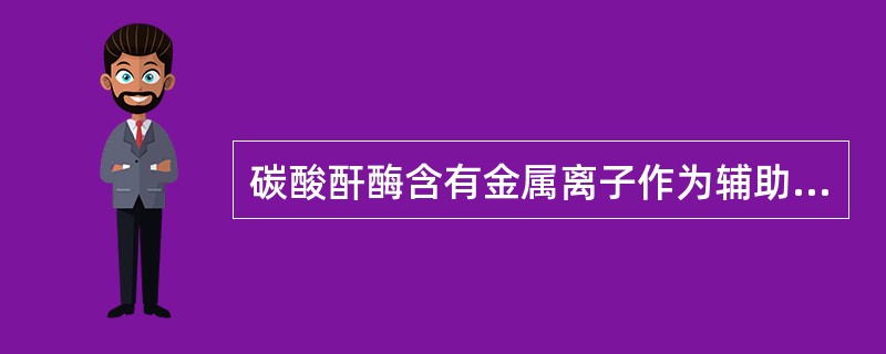 碳酸酐酶含有金属离子作为辅助因子，这个金属离子是（　　）。