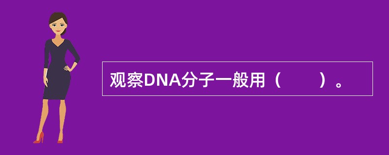 观察DNA分子一般用（　　）。