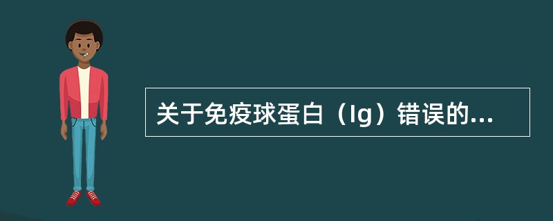 关于免疫球蛋白（Ig）错误的是（　　）。