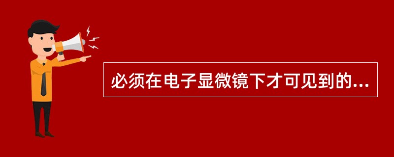 必须在电子显微镜下才可见到的细菌的特殊结构是