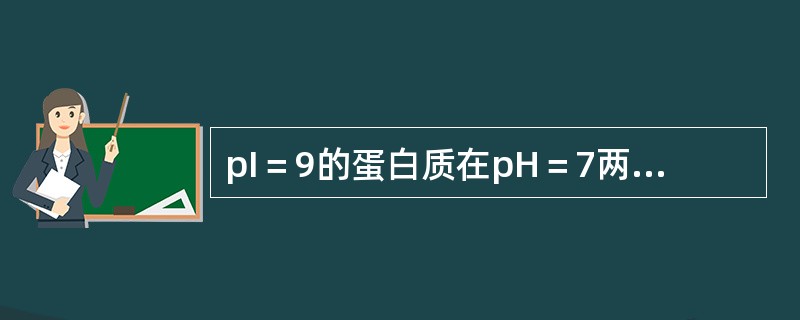 pI＝9的蛋白质在pH＝7两性电解质溶液中的情况是