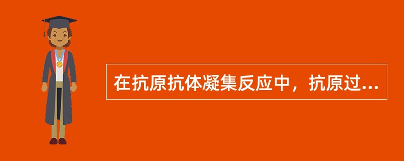 在抗原抗体凝集反应中，抗原过量时