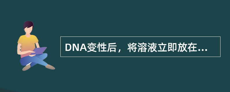 DNA变性后，将溶液立即放在冰上，叫做"淬火"。这是为了