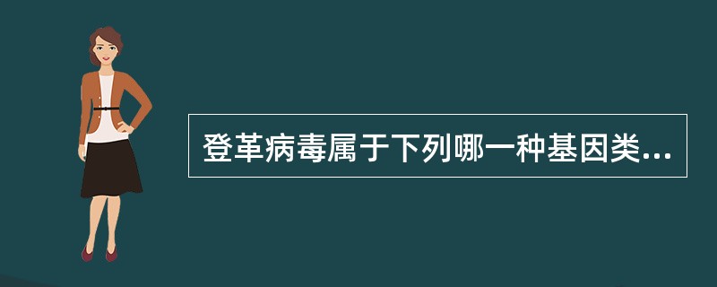 登革病毒属于下列哪一种基因类型的病毒