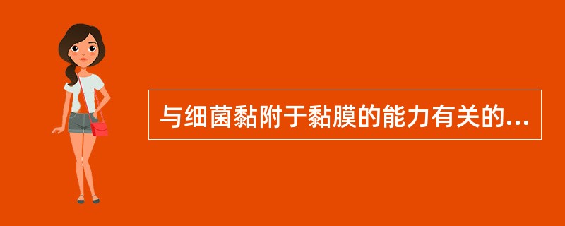 与细菌黏附于黏膜的能力有关的结构是()。