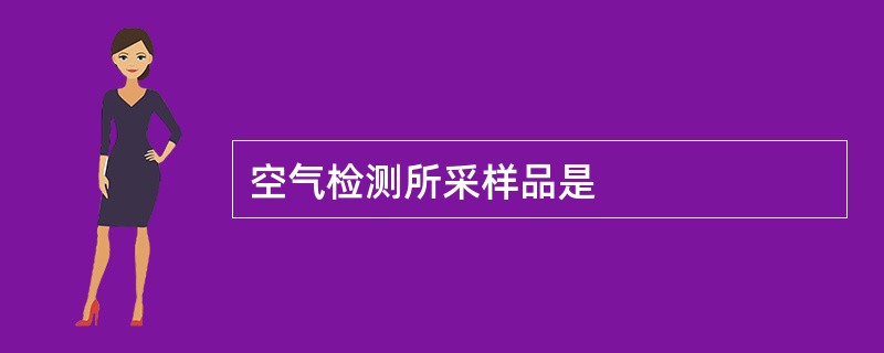 空气检测所采样品是