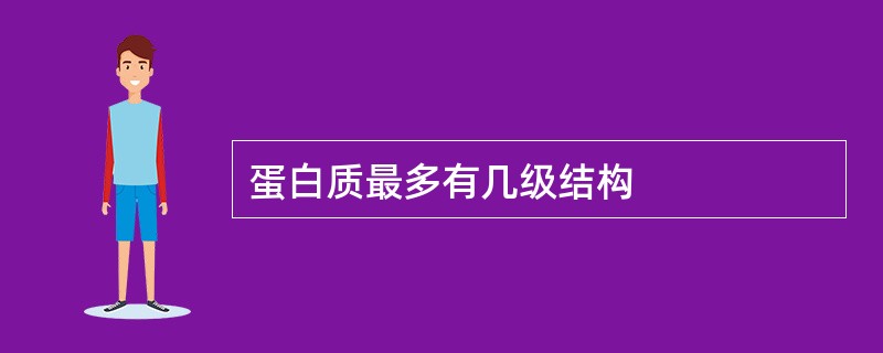 蛋白质最多有几级结构