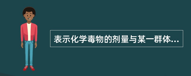 表示化学毒物的剂量与某一群体中质效应的发生率之间的关系的是（　　）。