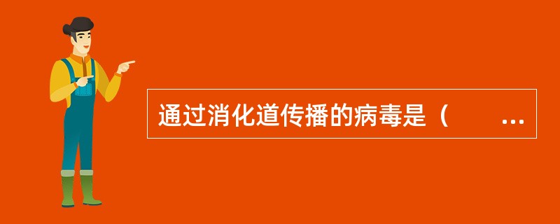 通过消化道传播的病毒是（　　）。