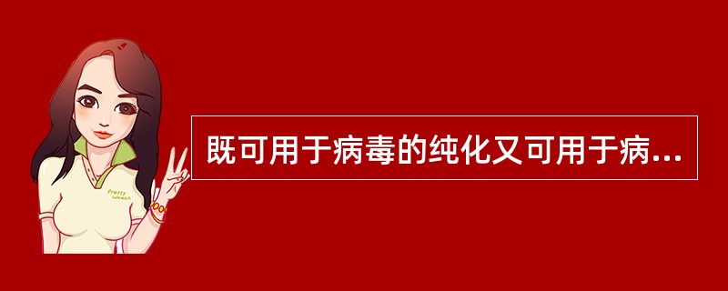 既可用于病毒的纯化又可用于病毒悬液中感染病毒含量的测定的实验技术是