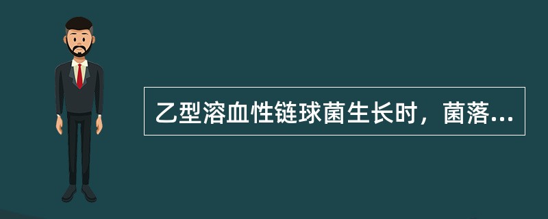 乙型溶血性链球菌生长时，菌落周围常出现溶血环，此现象称为（　　）。