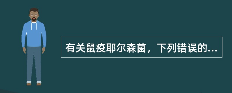 有关鼠疫耶尔森菌，下列错误的是（　　）。