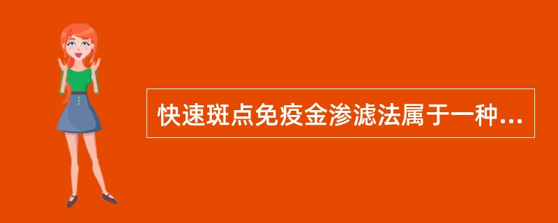 快速斑点免疫金渗滤法属于一种常用的胶体金检测技术，有关其简称和应用的描述哪一项是正确的