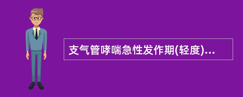 支气管哮喘急性发作期(轻度)可选用的药物是