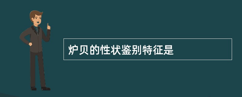 炉贝的性状鉴别特征是