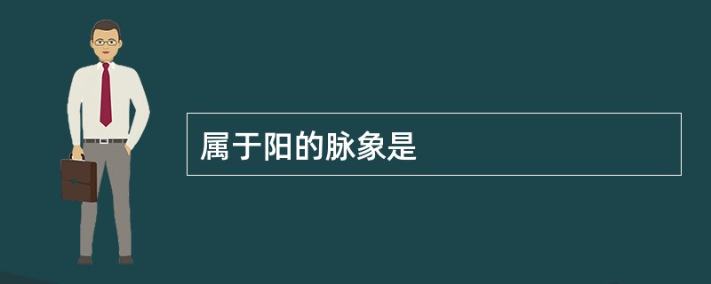 属于阳的脉象是