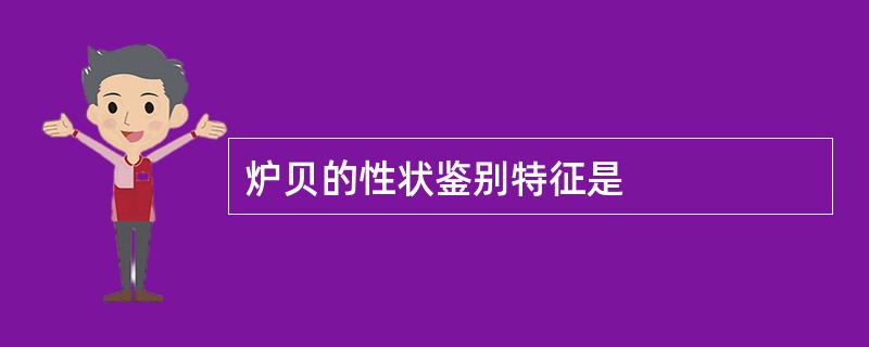 炉贝的性状鉴别特征是