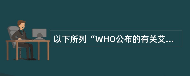 以下所列“WHO公布的有关艾滋病传播途径”中，不正确的是