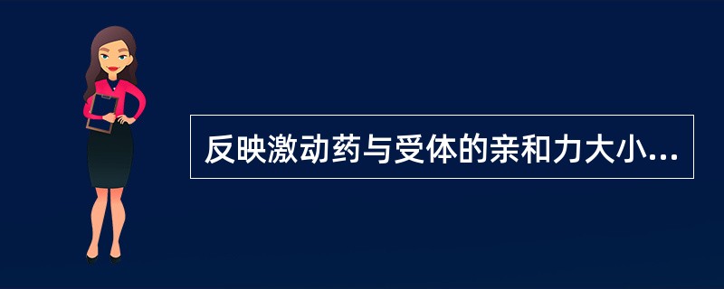 反映激动药与受体的亲和力大小的是