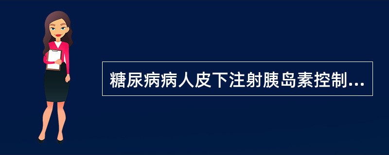 糖尿病病人皮下注射胰岛素控制血糖水平，属于